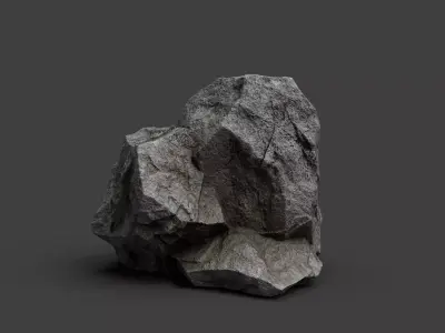 Rock 6-8 Low-poly 3D model