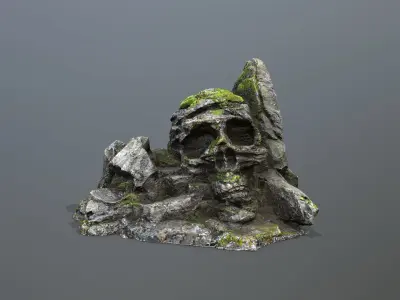 Skull Rock Low-poly 3D model purchase