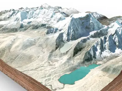 Mountain landscape 3D model 16
