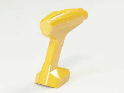 Cordless drill concept or a sci-fi laser gun low-poly Low-poly 3D model