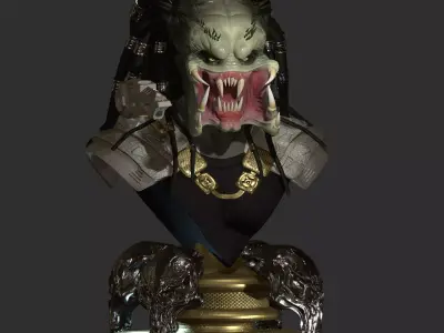 Predator Warrior Bust  3D print model