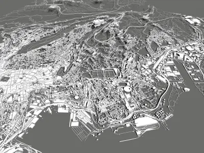 Cityscape Trieste Italy 3D model