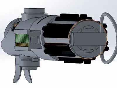 Lightsaber water pump with electric motor 3D print model