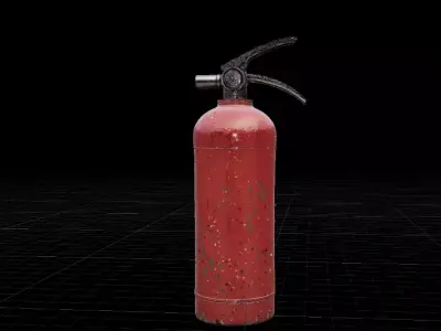 Fire Extinguisher Safety Prop 3D Model Game Ready Low-poly 3D model