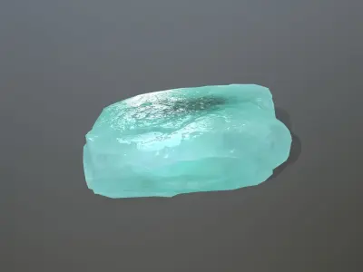 Ice Set aquamarine crystal Low-poly 3D model purchase