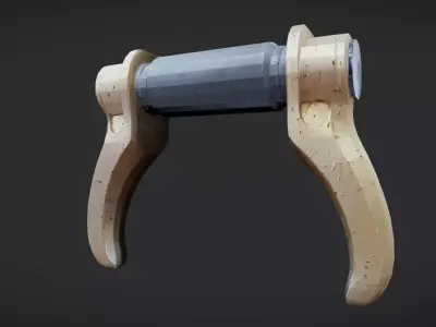 antique door handle 3D model