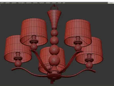 RONDO CHANDELIER Low-poly 3D model