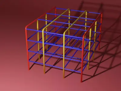 Monkey Bars Low-poly 3D model