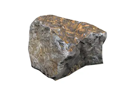 Forest Stone  Game-Ready Low-poly 3D model