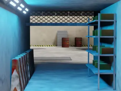 Low Poly Game ready Modular RPG Game Environment Low-poly 3D model