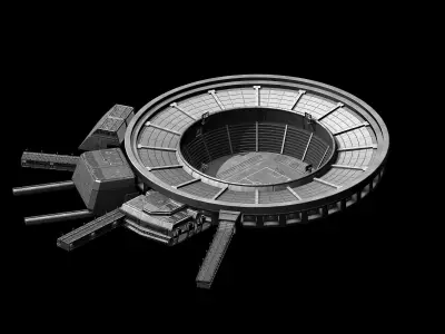 Different dimension - stadium - square 02 3D model
