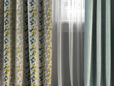 Curtain Set 258 3D model