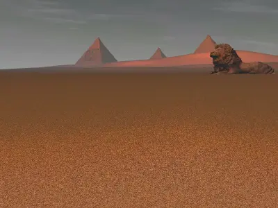 Realistic Desert Landscape 3D model