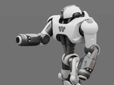 POLICE OFFICER BOT RIGGED 3D model