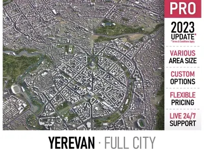 Yerevan  Low-poly 3D model