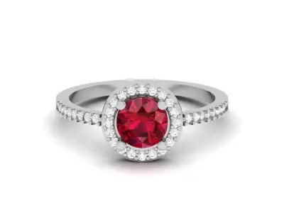 Diamond Ring For Women 3d Print Model 3D print model 18