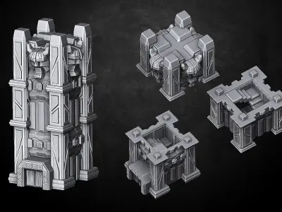 Heresylab - Fantasy Towers Set of 6 3D print model