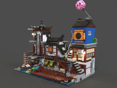 Lego Ninjago city 3D model