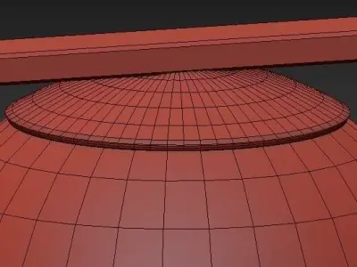 MONDRIAN light fixture with three squares and two balls 3D model