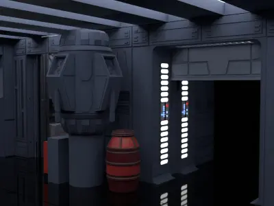 Set 3 - Docking bay Command Office 1-12 scale Blackseries 3D Model Pack