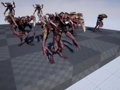 DoomDemon1 demon Low-poly 3D model