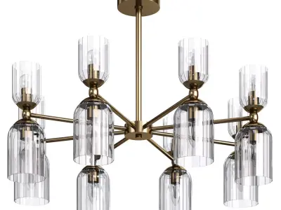 Ceiling chandelier on a rod Lumion KASSIA Low-poly 3D model