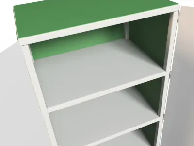 STEEL MATERIAL CABINET Low-poly 3D model
