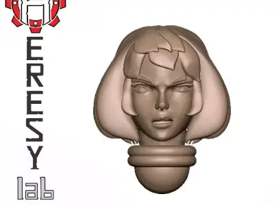 Heresylab - Female Sci-Fi heads for conversions SET 1 of 21 3D print model