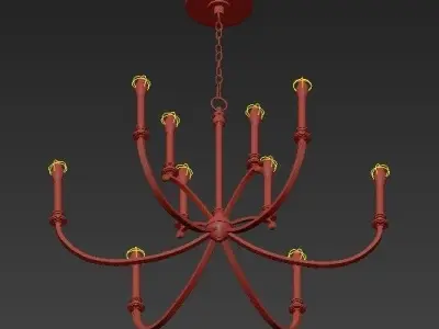 Alexander 10 Light Chandelier 3D model