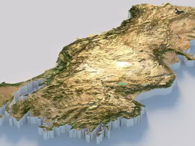 Turkey Terrain Country 3D model