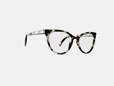 Haley Eyeglasses in Opal Tortoise 3D model