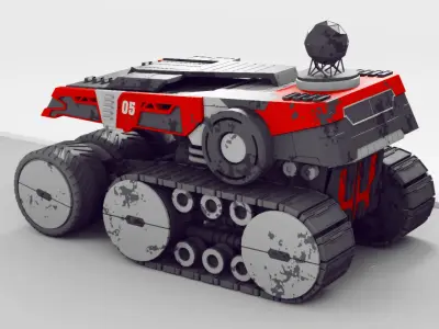 sci-fi planet explorer vehicle 3D model
