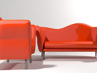 Sofa Set - Type 2 3D model