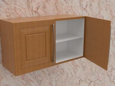 Hung Kitchen Cupboard Free low-poly 3D model