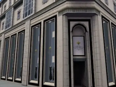 Paris Apartment Building Low-poly 3D model