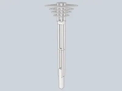 Street pole lights sketchup model 3D model