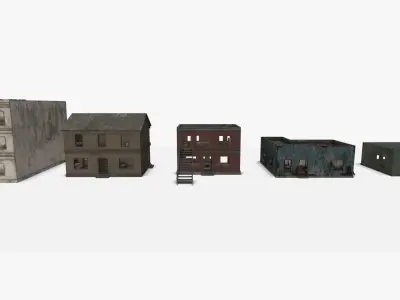 Houses Pack Low-poly 3D model