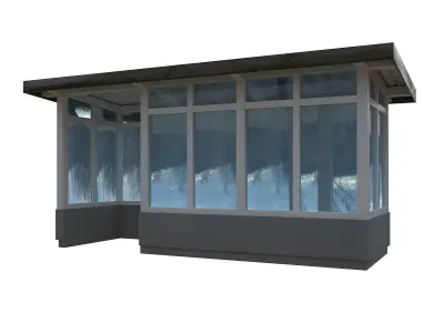 Bus Stop USA Low-poly 3D model Low-poly 3D model purchase