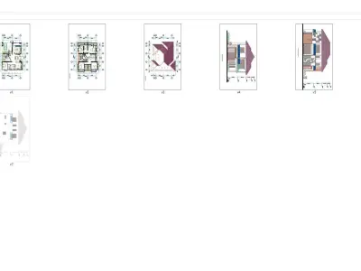 Villa C4 - 2d dwg pdf render - without 3d 3D model