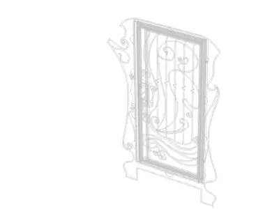French art new door 3D model