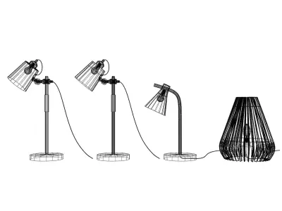 Scandinavian Desk Lamp Pack  3D model