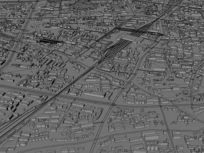Baoding Hebei China 40km AI Low-poly 3D model