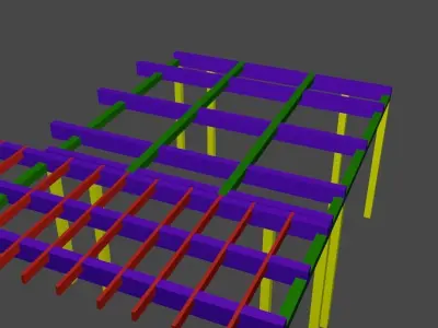 Low Poly Wooden Shade Low-poly 3D model