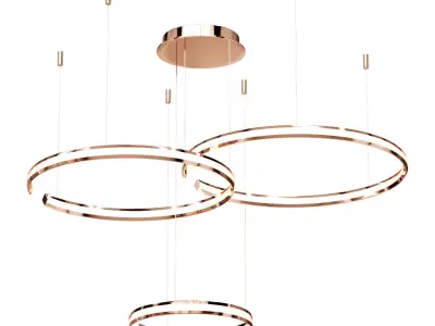 Eurosvet Smart Gap Chandelier 90280 3 Gold 3D model