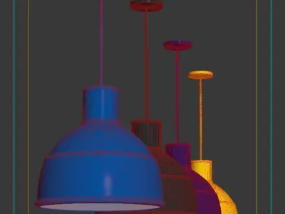 Muuto Unfold Hanging Lamp 3D model