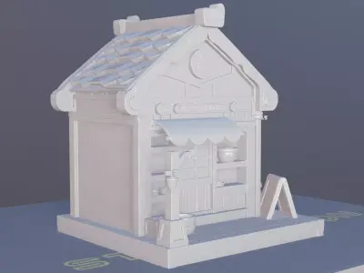 House Model Paintable Architectural Miniature 3D print model