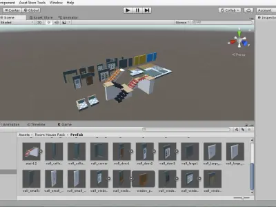 Room House Pack Low-poly 3D model