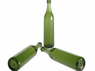 Glass bottle Free 3D model
