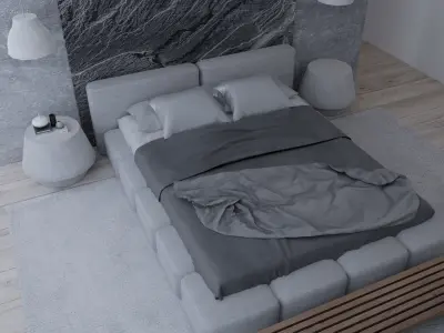 Bedroom 4 Blender Scene 3D model