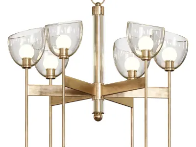 Wagon Wheel Chandelier 3D model